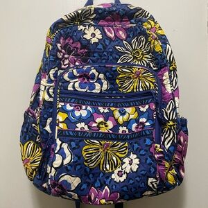 Vera Bradley Blue and Yellow Floral Backpack vintage 2000’s